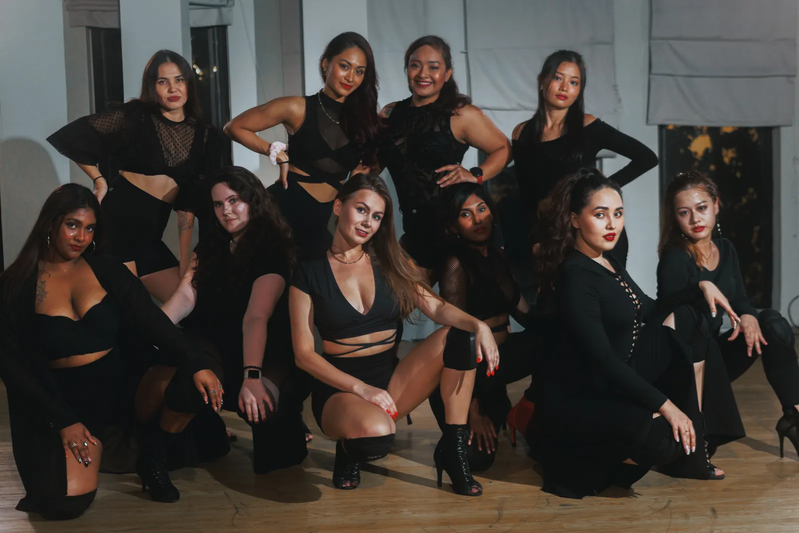 Group photo from Ksenia Maltseva's weekly Heels Group class